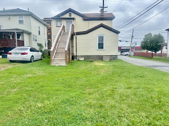 1329 Campbell Ave, Lynchburg, VA 24501 - view of front of house featuring a front lawn and stairway