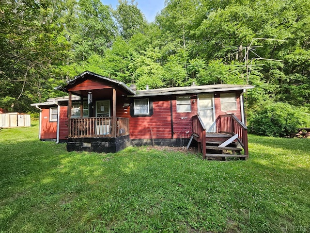 518 N Fork Rd, Amherst, VA 24521 - view of front of property with a front lawn and a shed
