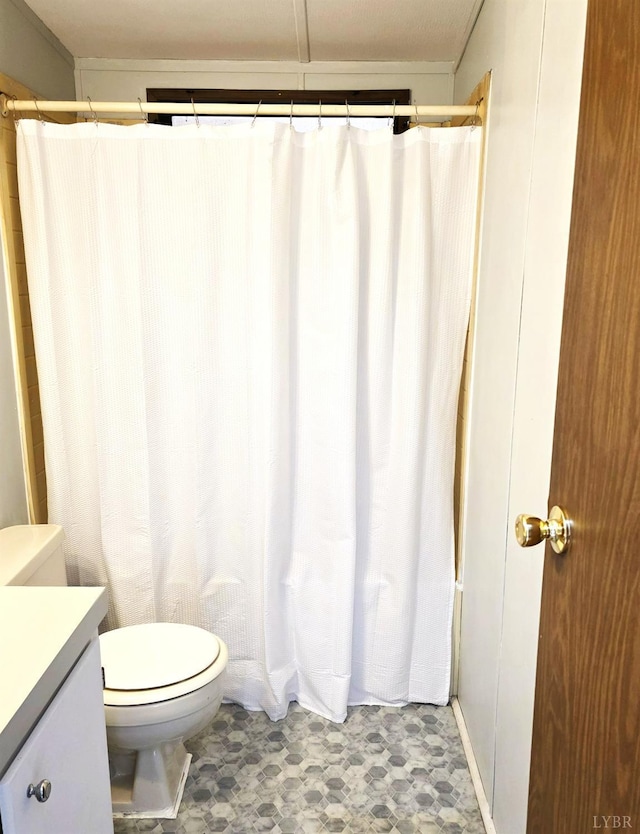 271 Candlemakers Ln, Rustburg, VA 24588 - full bathroom with vanity, tile patterned floors, and a shower with curtain