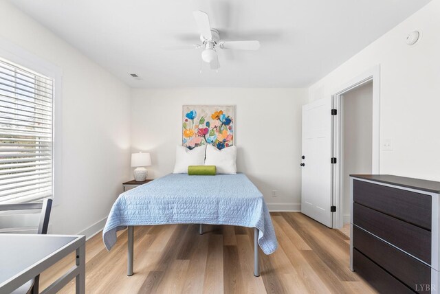 1600 Wards Fry Unit 1302, Lynchburg, VA 24502 - bedroom featuring light wood-style flooring and a ceiling fan