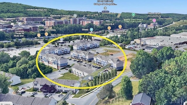1600 Wards Fry Unit 1302, Lynchburg, VA 24502 - aerial view of property and surrounding area