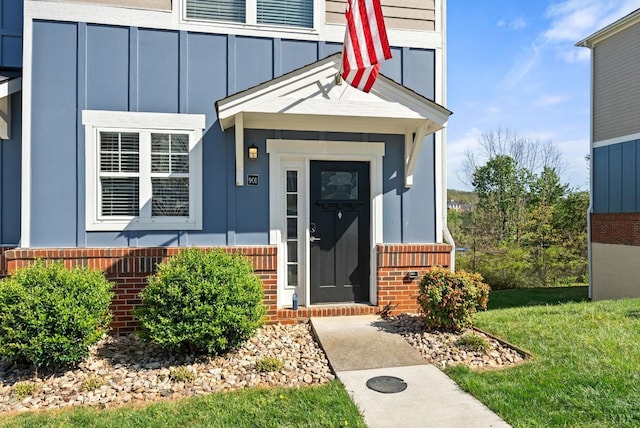 1600 Wards Fry Unit 1302, Lynchburg, VA 24502 - entrance to property with board and batten siding and brick siding