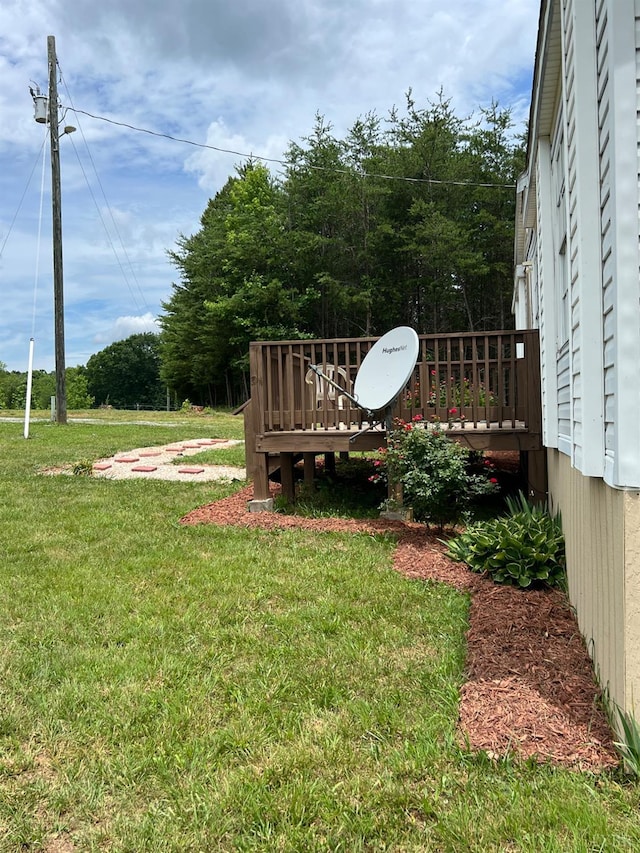 12440 E Gretna Rd, Gretna, VA 24557 - view of grassy yard featuring a deck