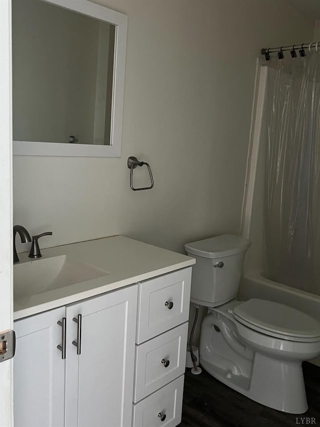 12440 E Gretna Rd, Gretna, VA 24557 - full bath featuring vanity, wood finished floors, and shower / bath combo