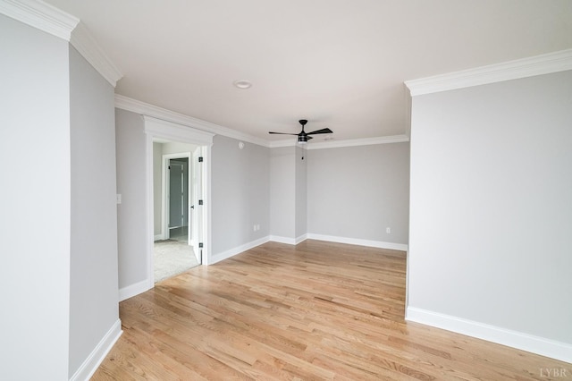 87 S Westyn Loop, Forest, VA 24551 - unfurnished room featuring ceiling fan, crown molding, and light wood finished floors