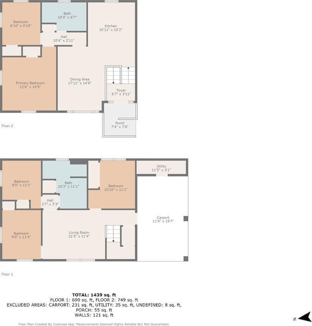 121 Brooke St, Brookneal, VA 24528 - view of property floor plan