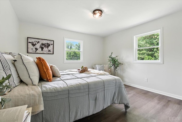 121 Brooke St, Brookneal, VA 24528 - bedroom with dark wood finished floors and baseboards