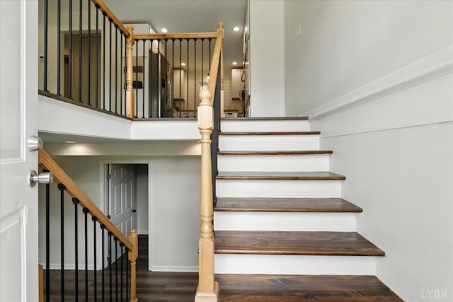 121 Brooke St, Brookneal, VA 24528 - staircase featuring wood finished floors