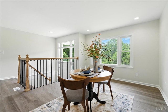 121 Brooke St, Brookneal, VA 24528 - dining room with wood finished floors and recessed lighting