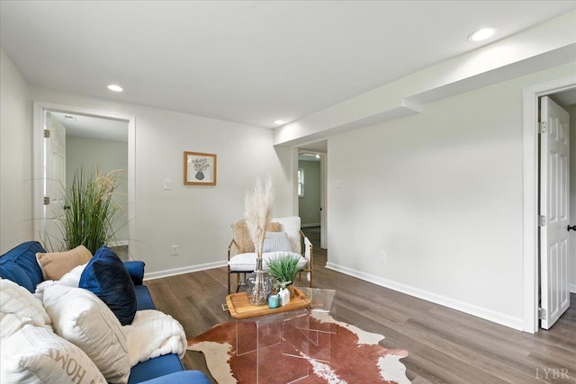 121 Brooke St, Brookneal, VA 24528 - living area with wood finished floors and recessed lighting