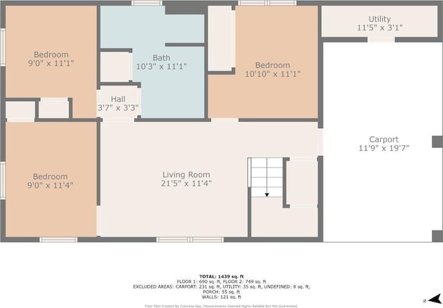 121 Brooke St, Brookneal, VA 24528 - view of room layout
