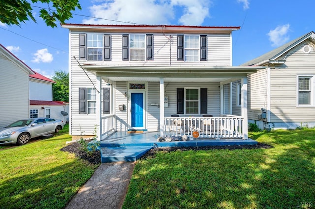 899 Brook St, Lynchburg, VA 24501 - traditional-style house with covered porch and a front yard