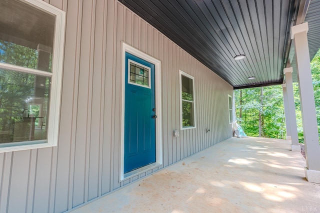 109 Tosh Ln, Goodview, VA 24095 - doorway to property featuring a porch and board and batten siding