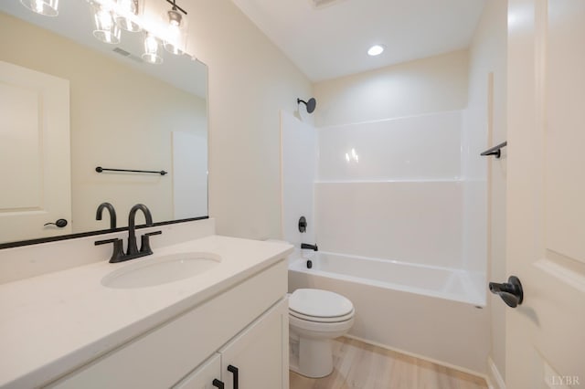 1016 Misty Mountain Rd, Lynchburg, VA 24502 - bathroom featuring vanity, shower / bath combination, and recessed lighting