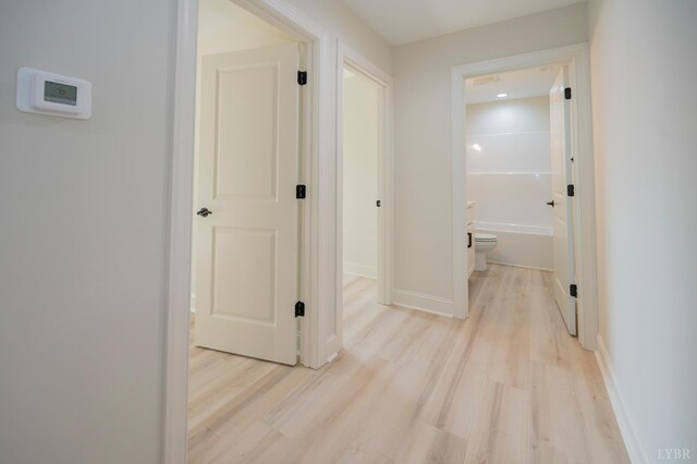1016 Misty Mountain Rd, Lynchburg, VA 24502 - hall with light wood-type flooring and baseboards