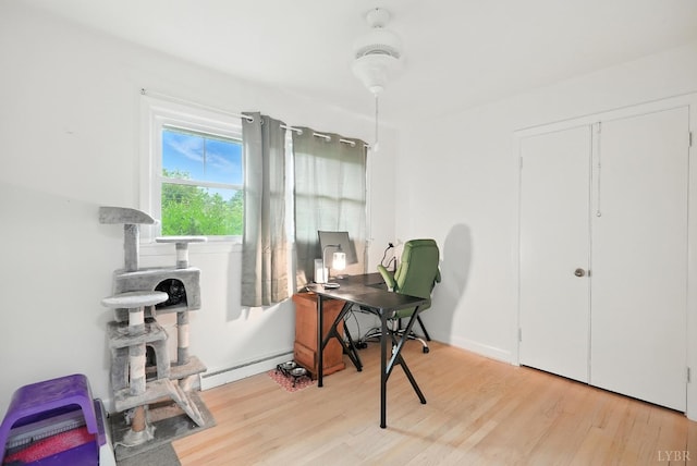 7131 Meadowbrook Rd, Lynchburg, VA 24502 - office with light wood-type flooring and baseboard heating