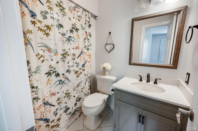 104 Overlink Ct, Lynchburg, VA 24503 - bathroom with vanity, tile patterned flooring, and a shower with curtain