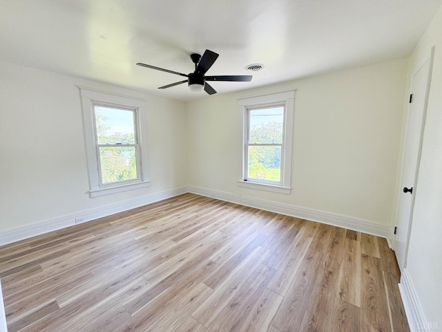 110 3rd St, Madison Heights, VA 24572 - empty room featuring light wood-style floors and ceiling fan