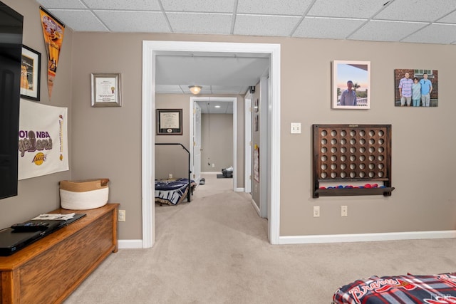 701 Goose Ridge Dr, Forest, VA 24551 - carpeted bedroom with a drop ceiling