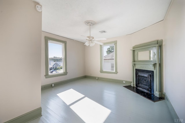 838 Rivermont Ave, Lynchburg, VA 24504 - unfurnished living room featuring wood finished floors and ceiling fan