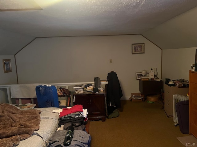 3200 Pocket Rd, Hurt, VA 24563 - carpeted bedroom featuring lofted ceiling and an office area