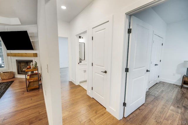 336 Somerset Dr, Appomattox, VA 24522 - hall with light wood-style floors and recessed lighting