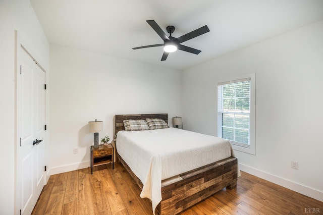 336 Somerset Dr, Appomattox, VA 24522 - bedroom with light wood-type flooring and ceiling fan