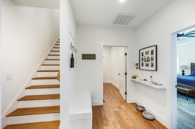 336 Somerset Dr, Appomattox, VA 24522 - staircase with wood finished floors and baseboards