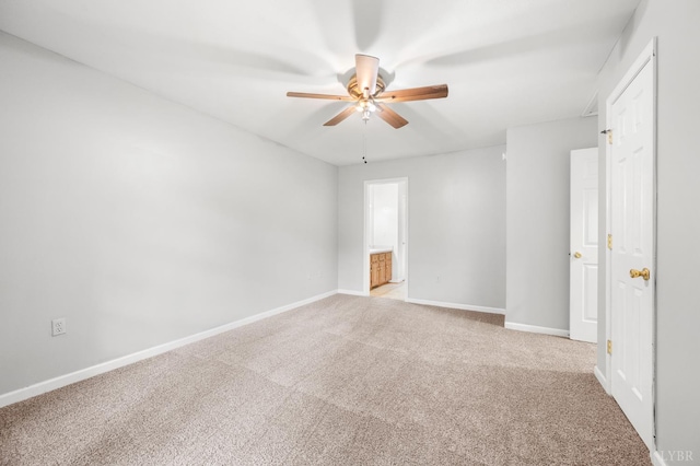 1279 Buck Creek Rd, Appomattox, VA 24522 - unfurnished bedroom with carpet, ceiling fan, and ensuite bathroom