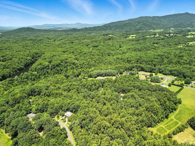 239 Briarcliff Ln, Madison Heights, VA 24572 - aerial view of a heavily wooded area and a mountainous background