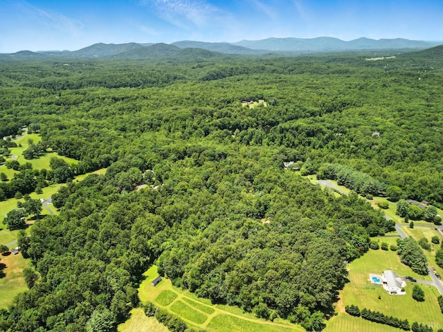 239 Briarcliff Ln, Madison Heights, VA 24572 - drone / aerial view of a heavily wooded area and a mountainous background