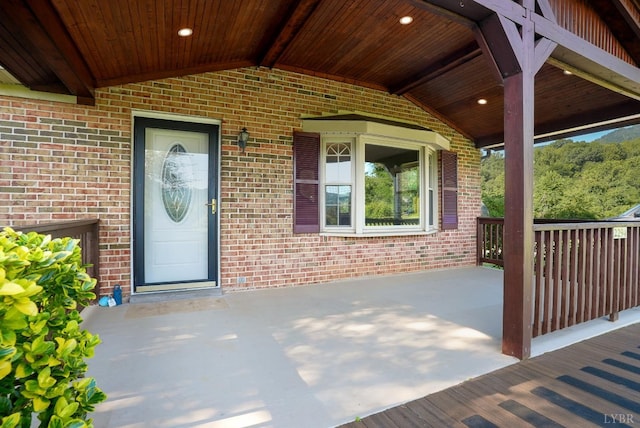 2294 High Peak Rd, Monroe, VA 24574 - view of exterior entry featuring brick siding