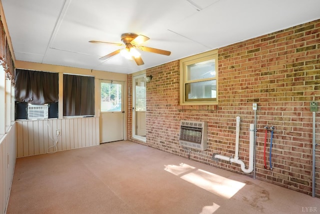 2294 High Peak Rd, Monroe, VA 24574 - unfurnished sunroom with heating unit, a ceiling fan, and cooling unit