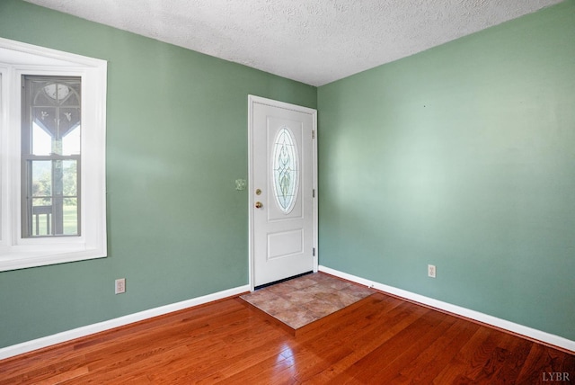 2294 High Peak Rd, Monroe, VA 24574 - entryway featuring healthy amount of natural light, wood finished floors, and a textured ceiling