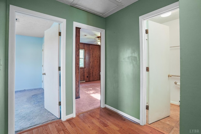 2294 High Peak Rd, Monroe, VA 24574 - hall featuring wood finished floors and baseboard heating