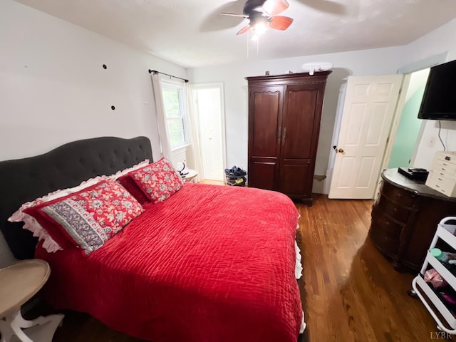 68 Cardwell Ln, Lynchburg, VA 24504 - bedroom featuring wood finished floors and ceiling fan