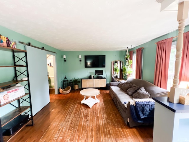 68 Cardwell Ln, Lynchburg, VA 24504 - living area featuring wood finished floors and a barn door
