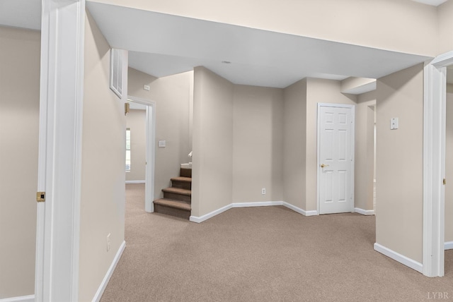 1505 Chestnut Grove Rd, Appomattox, VA 24522 - below grade area featuring carpet flooring and stairway