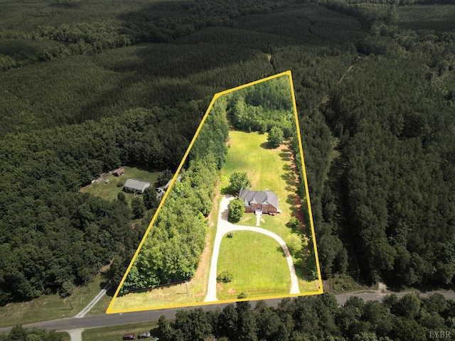 1505 Chestnut Grove Rd, Appomattox, VA 24522 - view of property location with a forest and property boundaries highlighted