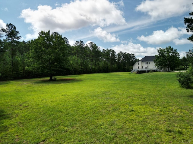 1505 Chestnut Grove Rd, Appomattox, VA 24522 - view of grassy yard featuring a wooded view