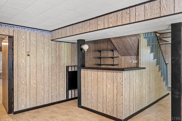 201 Windsor Rd, Lynchburg, VA 24502 - interior space featuring wood walls and open shelves
