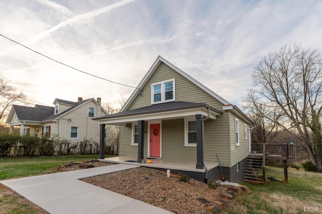 3040 Forest Hills Cir, Lynchburg, VA 24501 - view of front of home with covered porch and a front lawn