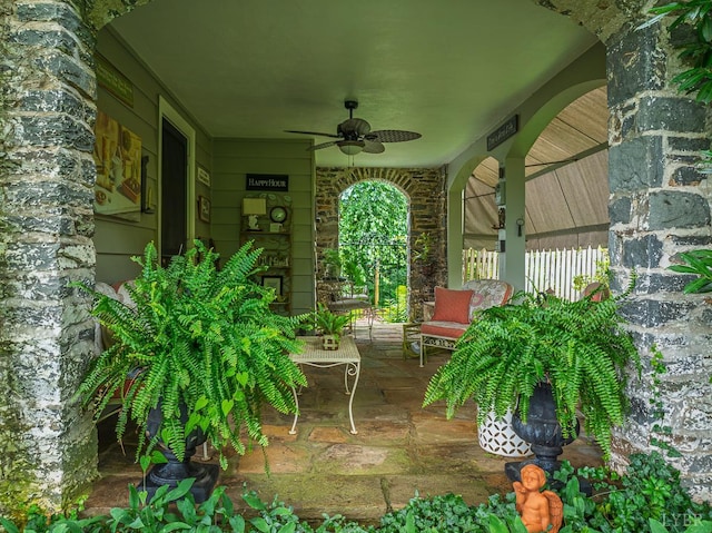 1517 Linden Ave, Lynchburg, VA 24503 - view of patio / terrace featuring a ceiling fan