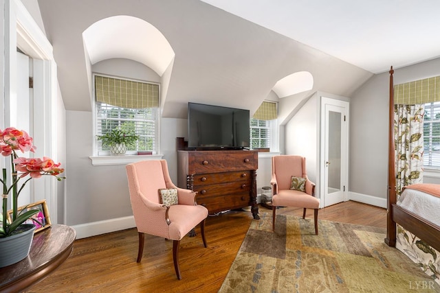 1517 Linden Ave, Lynchburg, VA 24503 - sitting room featuring lofted ceiling, plenty of natural light, and wood finished floors