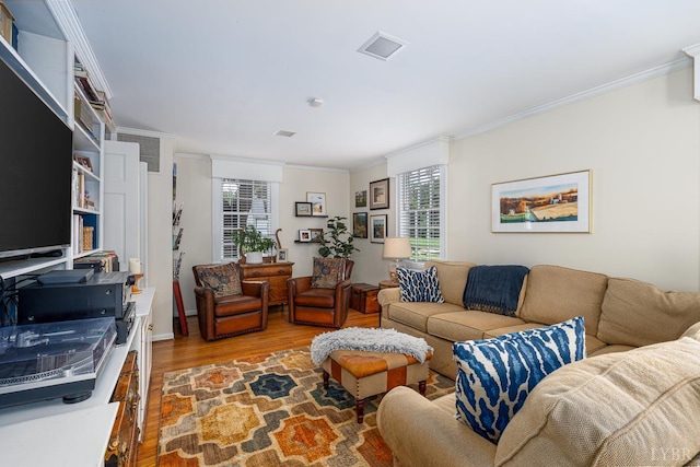 1517 Linden Ave, Lynchburg, VA 24503 - living room featuring wood finished floors and ornamental molding