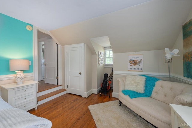 1517 Linden Ave, Lynchburg, VA 24503 - bedroom featuring wood finished floors and vaulted ceiling