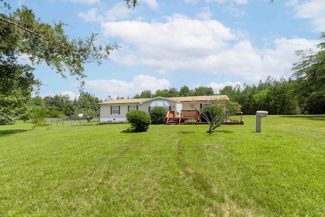 7026 Midway Rd, Phenix, VA 23959 - view of yard featuring a deck