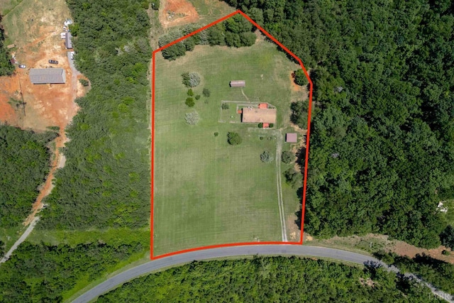 7026 Midway Rd, Phenix, VA 23959 - aerial view of property's location with property parcel outlined