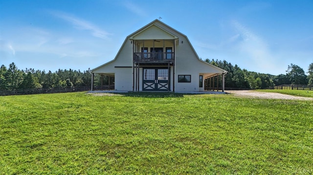 1433 Piney Mountain Rd, Appomattox, VA 24522 - back of property featuring a balcony and ceiling fan