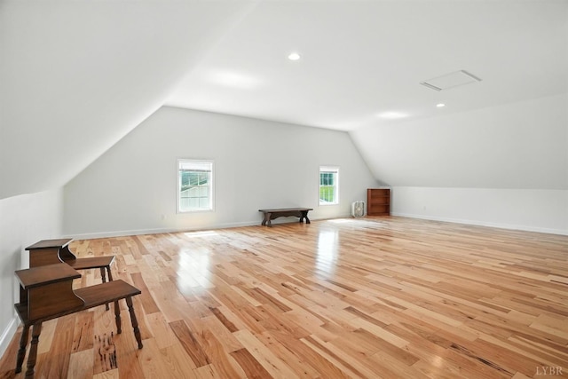 1433 Piney Mountain Rd, Appomattox, VA 24522 - additional living space with lofted ceiling, light wood finished floors, and recessed lighting
